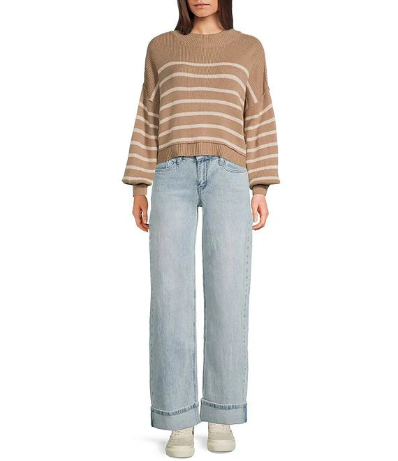 Cocoa Stripe Niki Sweater
