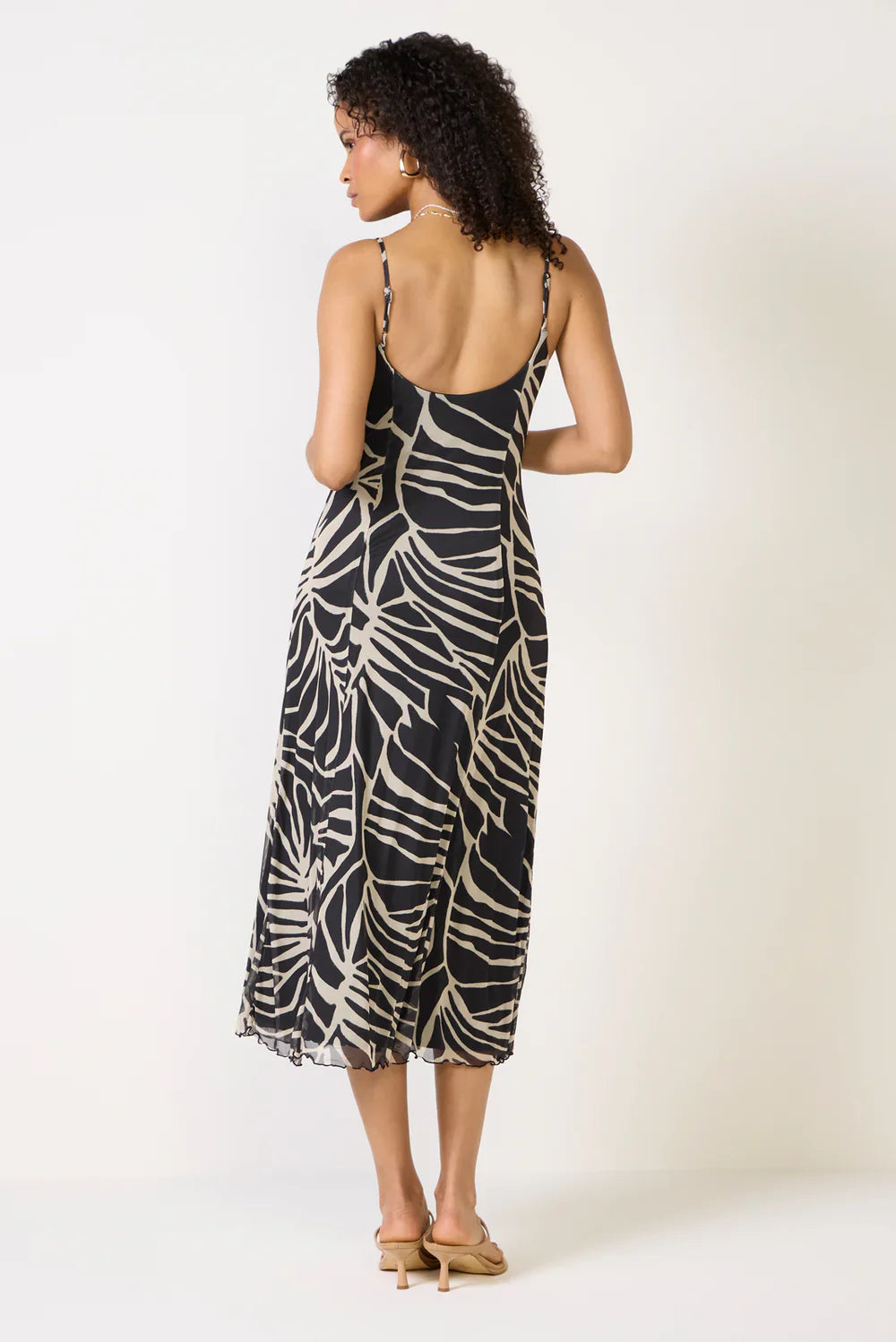 Black Charisma Tova Palm Midi Dress