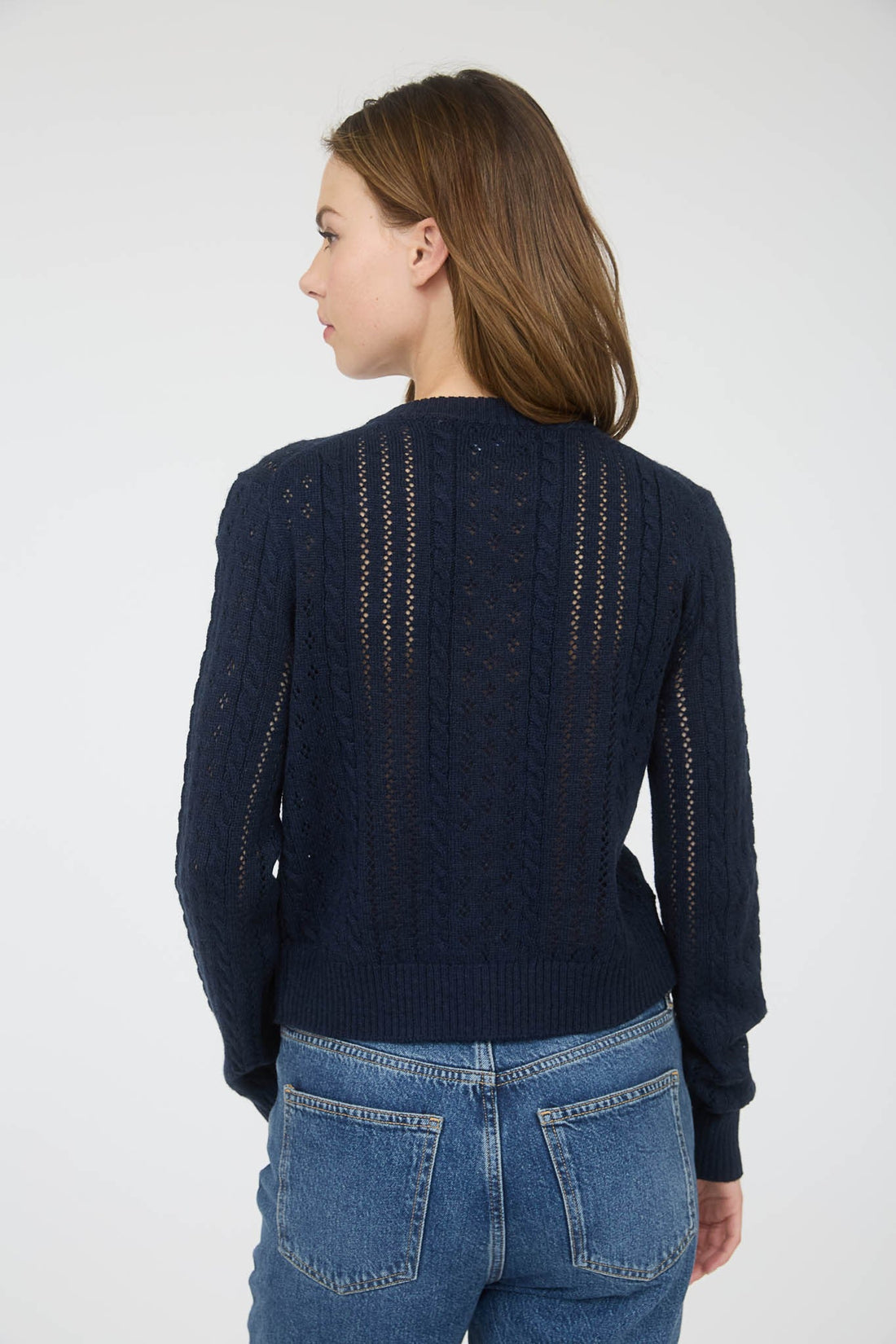 Navy Knit Joey Cardigan
