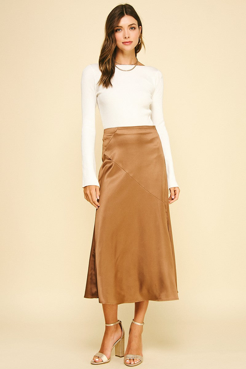Camel Ava Midi Skirt