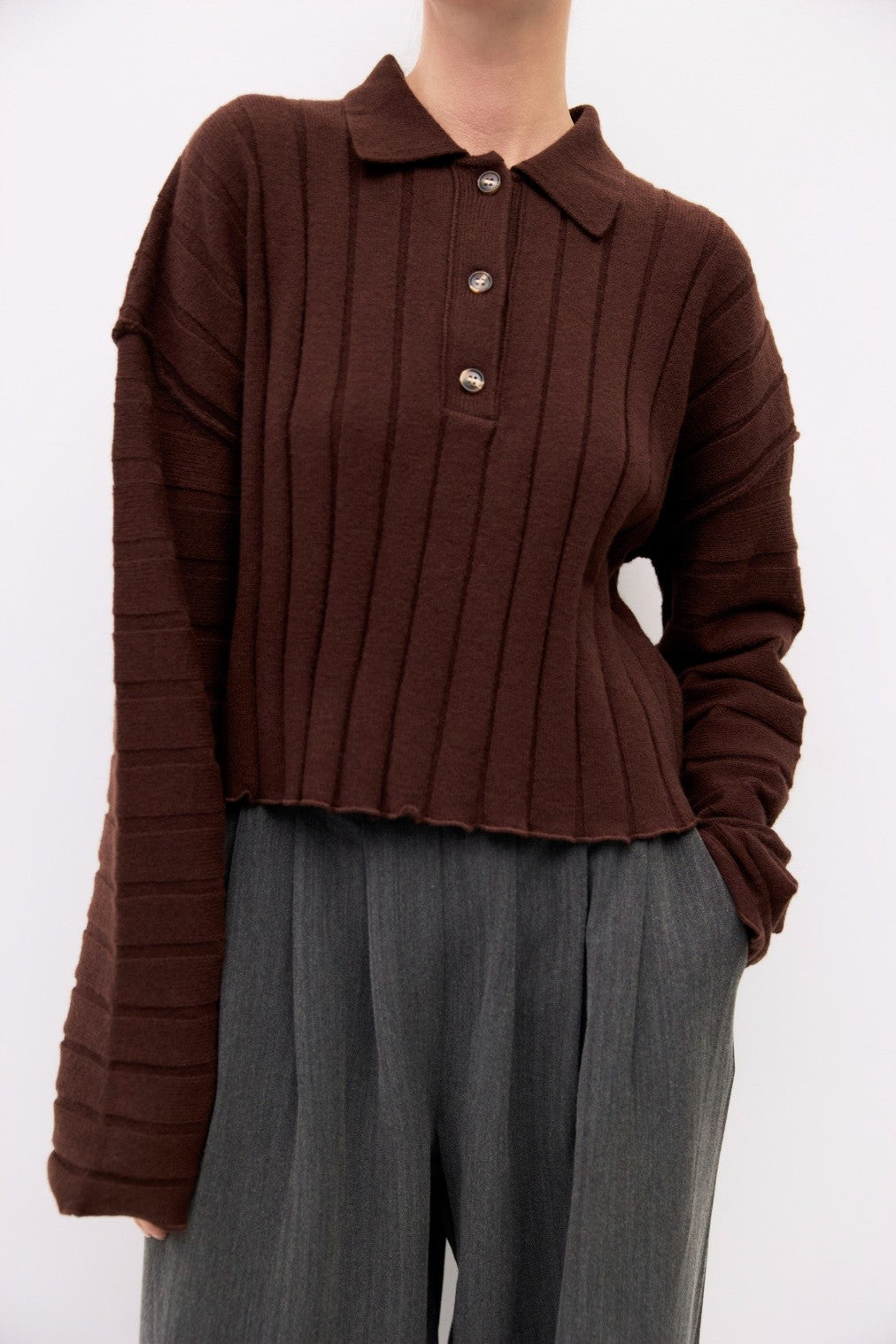 Brown Volta Sweater Top