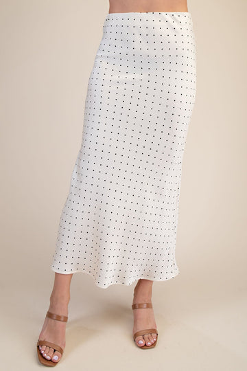 Ivory Dot Isa Midi Skirt