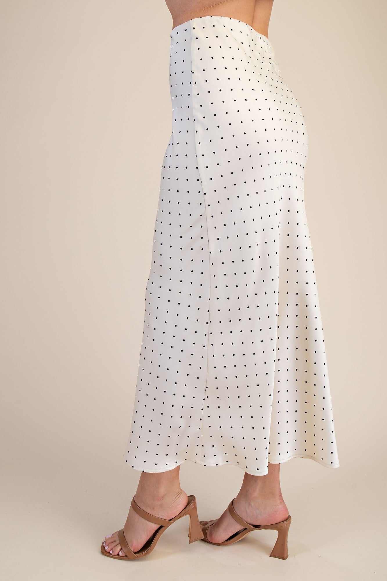 Ivory Dot Isa Midi Skirt