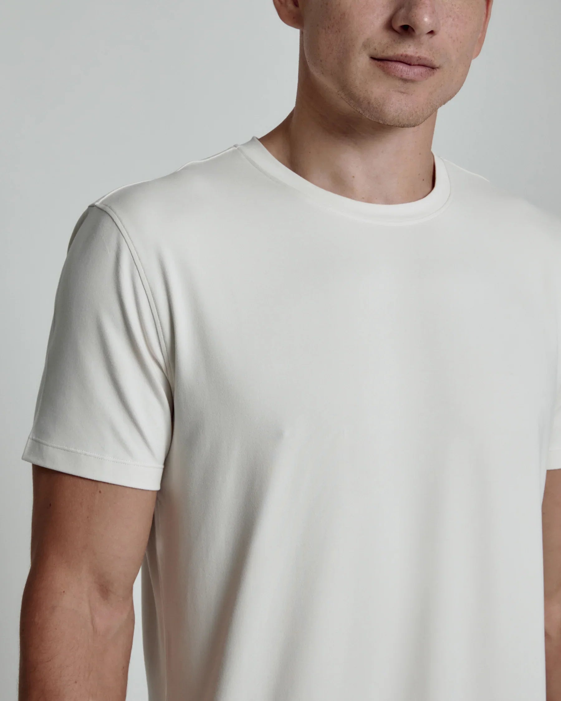 Ecru Core Crew Neck Tee