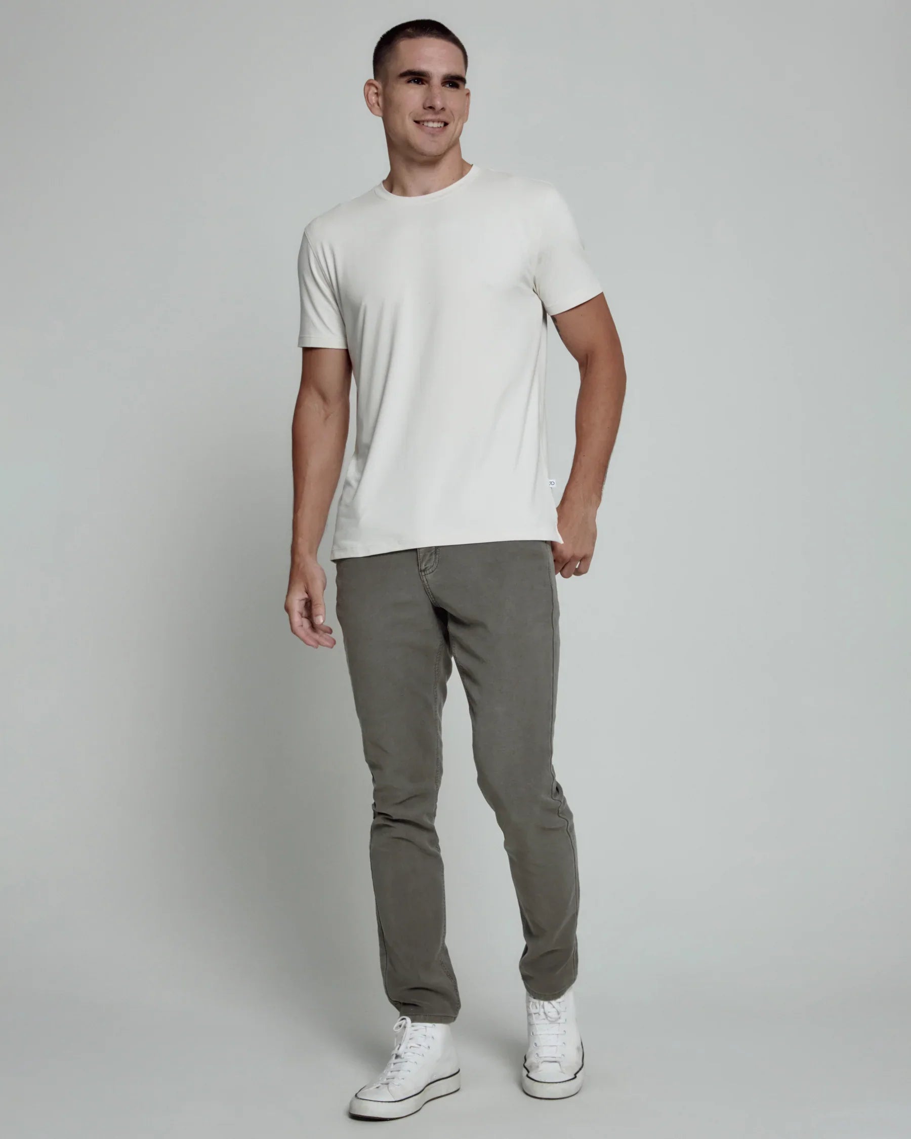 Ecru Core Crew Neck Tee