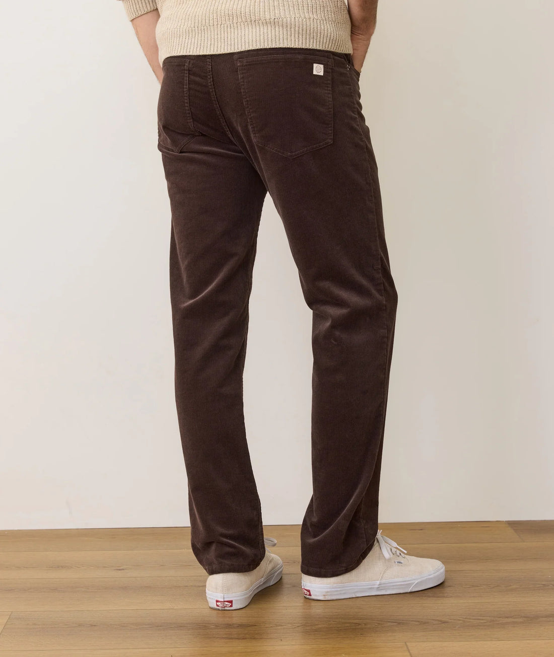 Dark Brown 5 Pocket Flex Terry Cords - Slim Straight