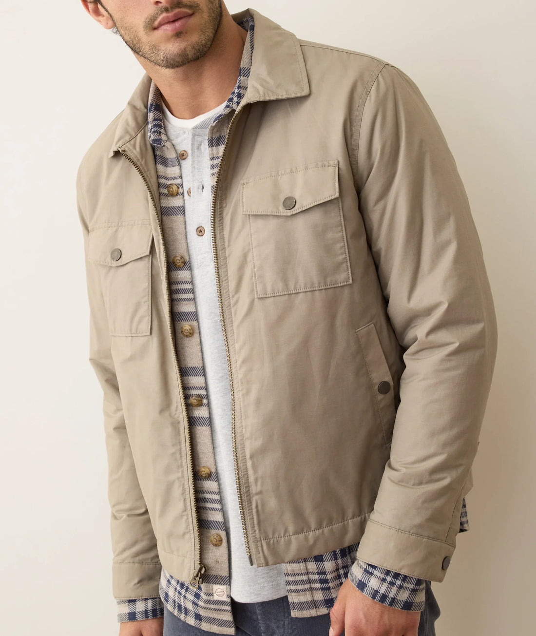 Vintage Khaki Dry Wax Trucker Jacket