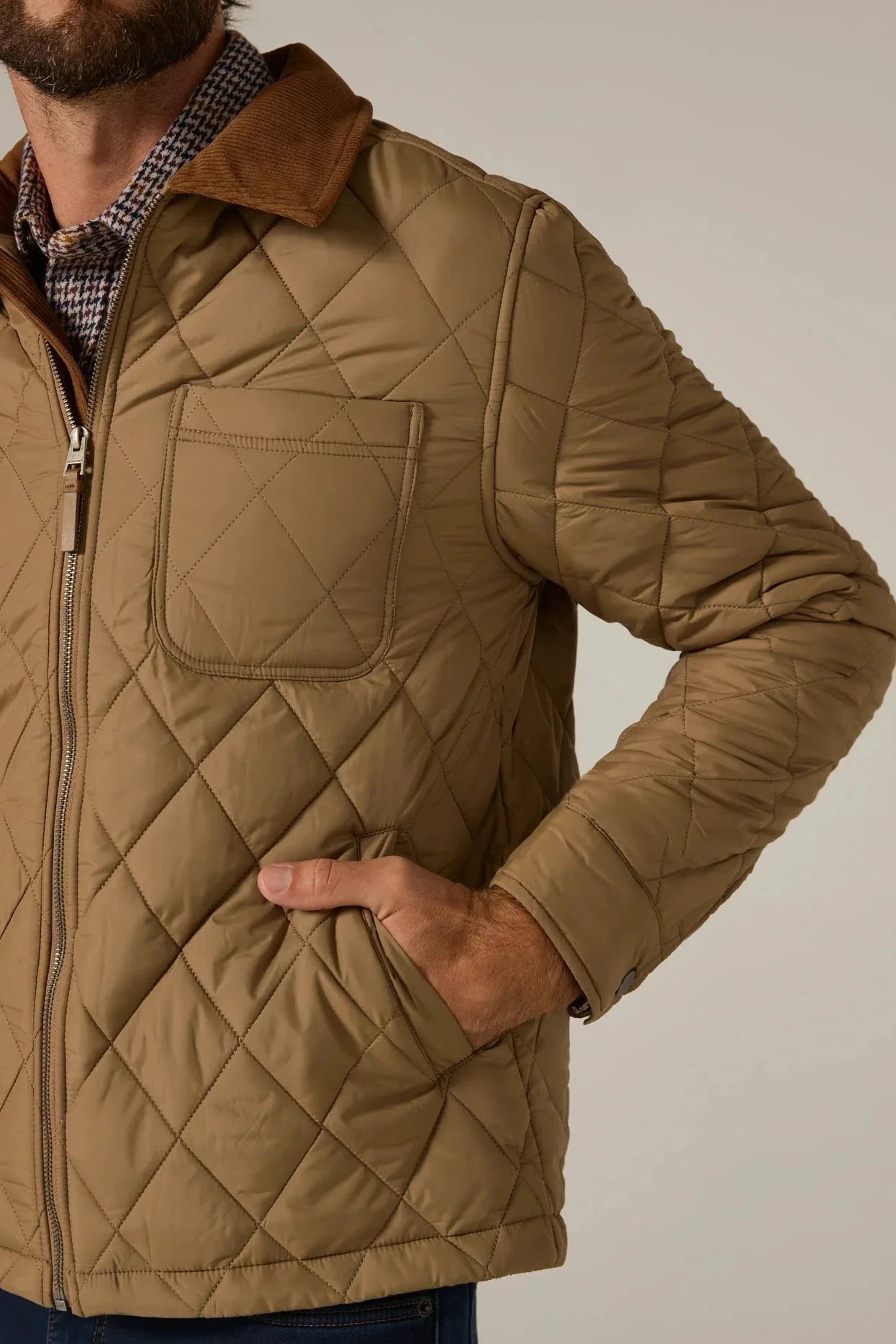 Beige Conway Quilted Jacket