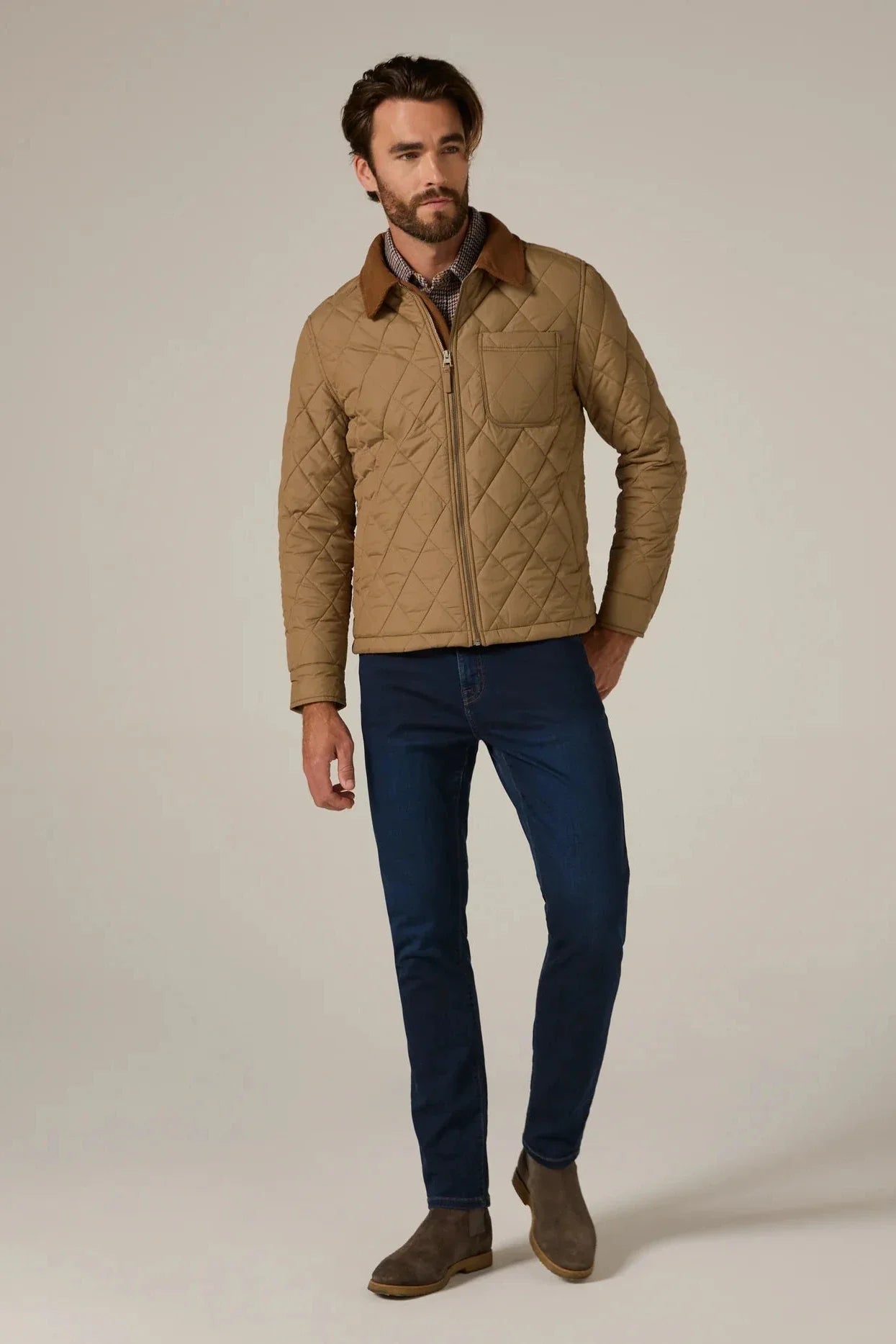 Beige Conway Quilted Jacket