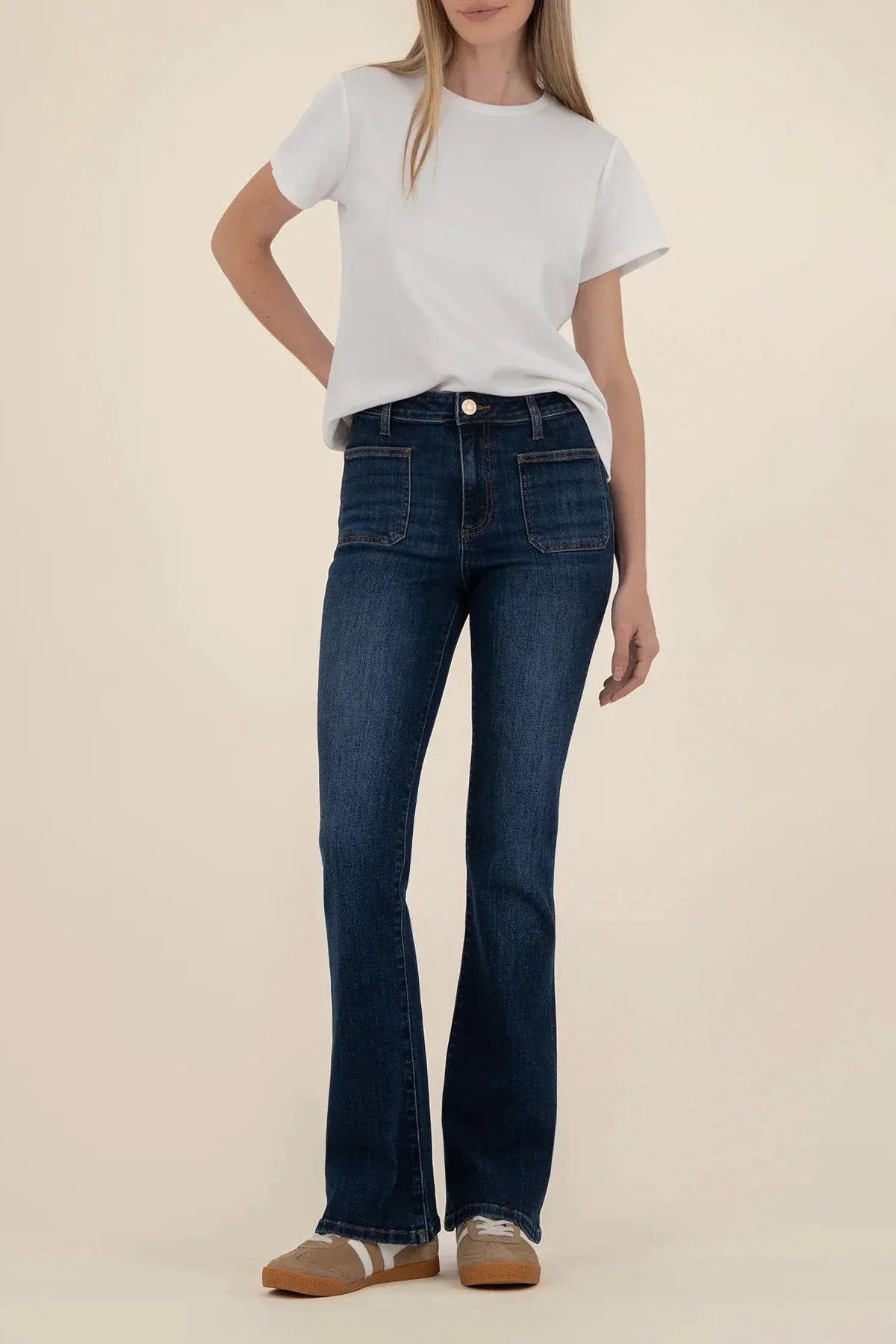 Apparent Ana High Rise Flare Patch Pockets Regular Hem