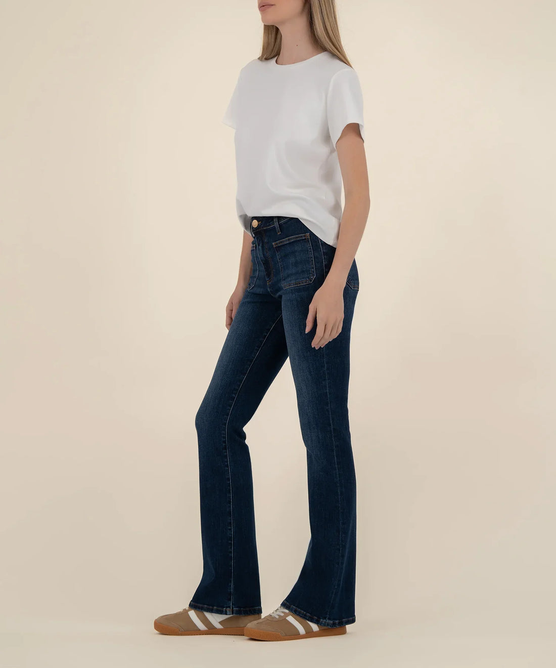 Apparent Ana High Rise Flare Patch Pockets Regular Hem