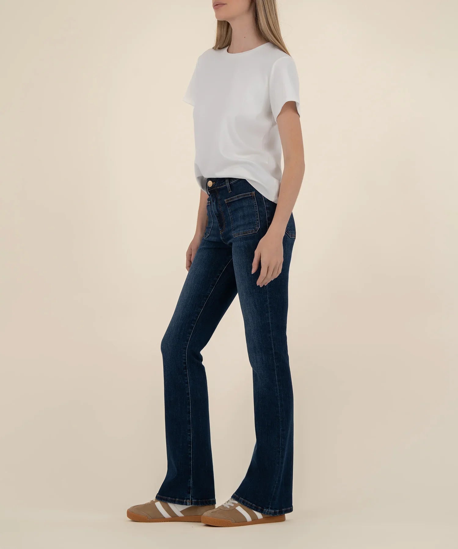 Apparent Ana High Rise Flare Patch Pockets Regular Hem