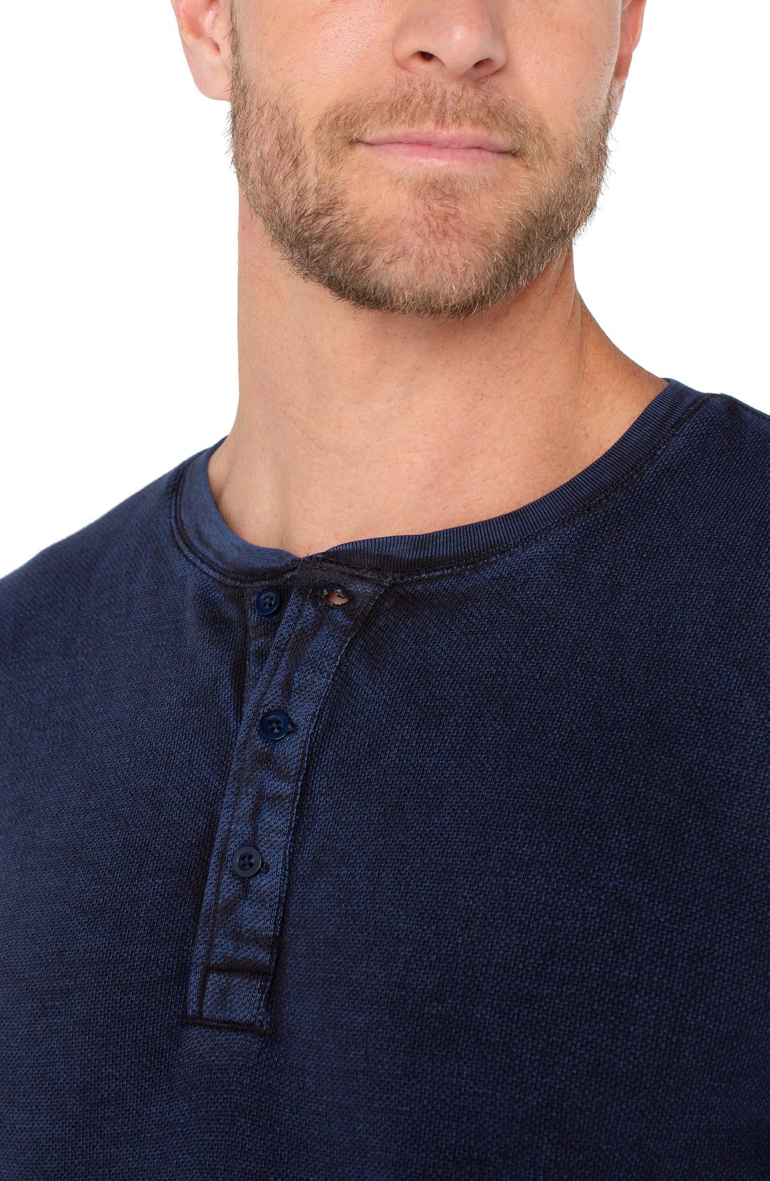Midnight Blue & Black Men's Henley