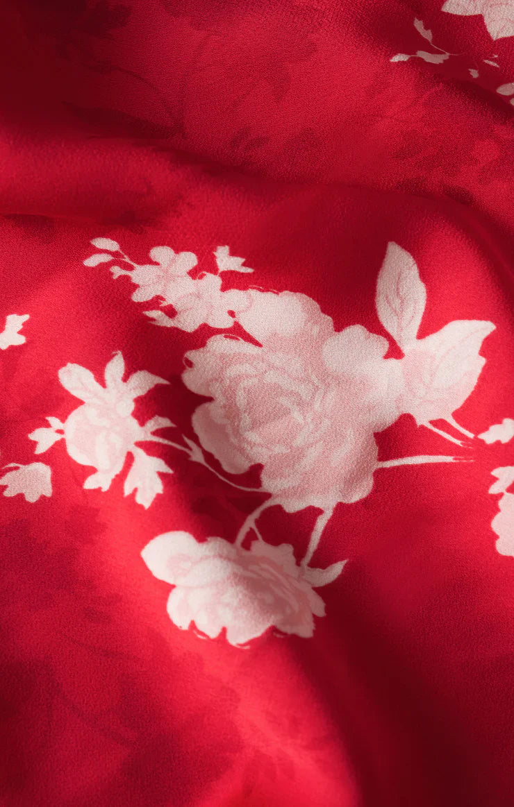 Kiss Me Red Alyse Darya Floral Maxi Dress