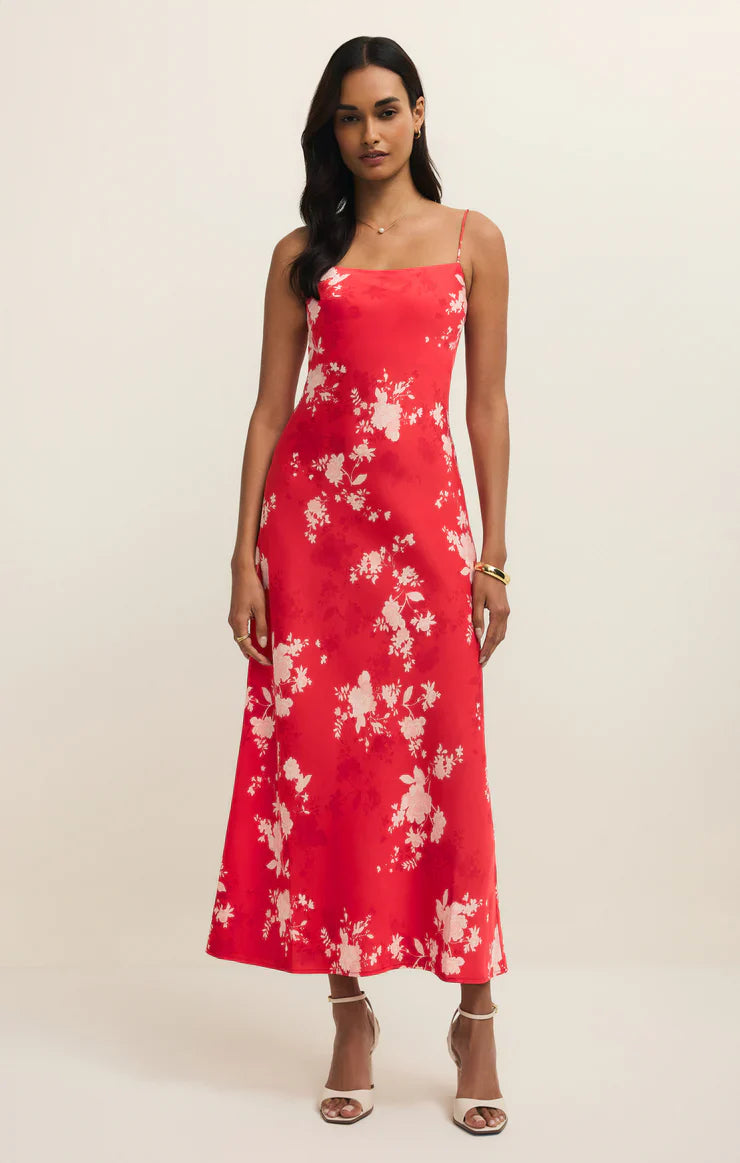 Kiss Me Red Alyse Darya Floral Maxi Dress