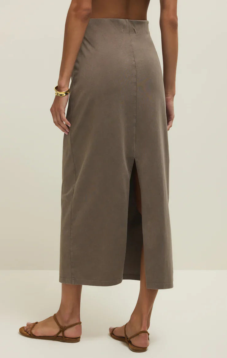 Perfectly Taupe Gail Midi Skirt