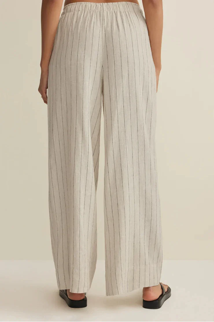 Linen Henri Striped Wide Leg Pant