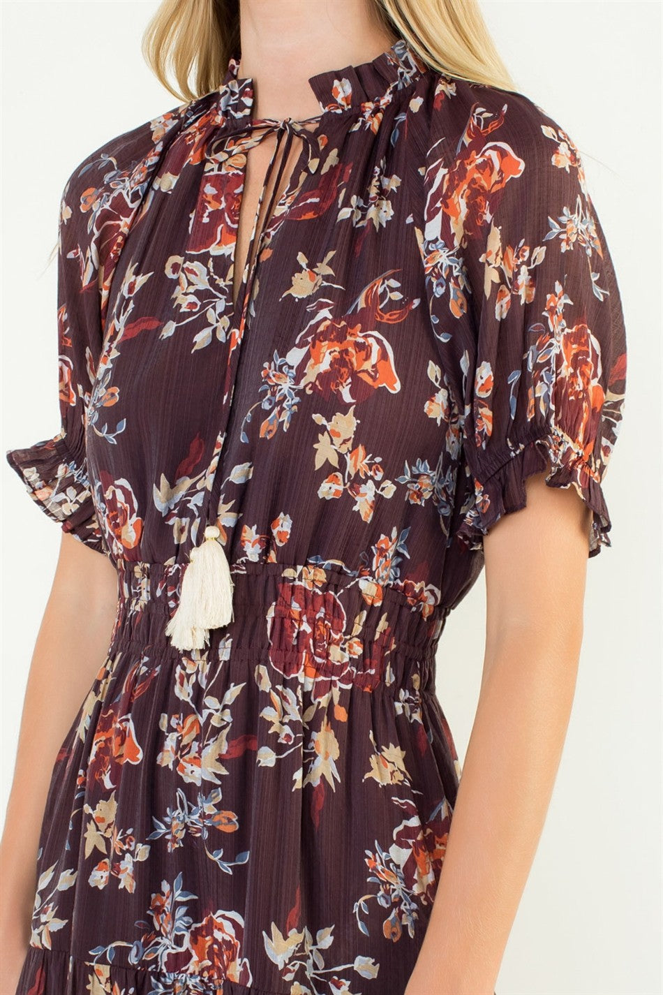 Burgundy Jessa Dress