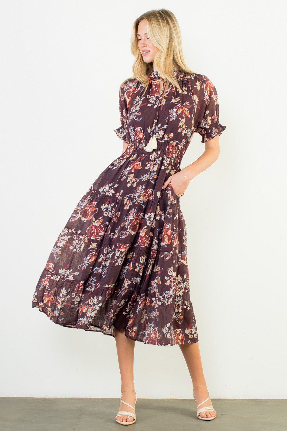 Burgundy Jessa Dress