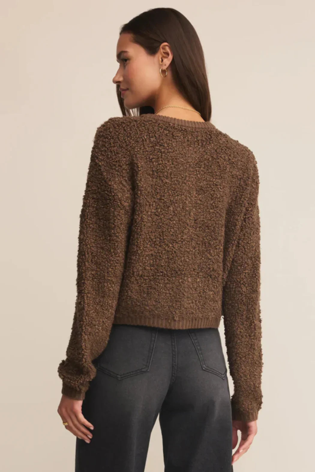 Root Beer Maxie Fluffy Cardigan